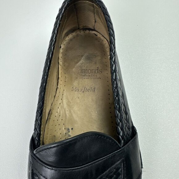Allen Edmonds Maxfield Loafers Men\'s 10D  Black Weave Tassel EUC main image 10
